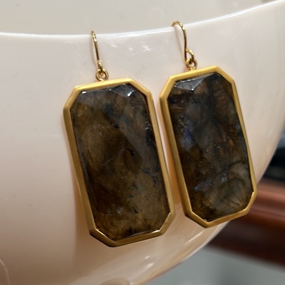 Vintage Earrings RL long mirror style !stylish & Stunning¡ - Picture 3 of 11